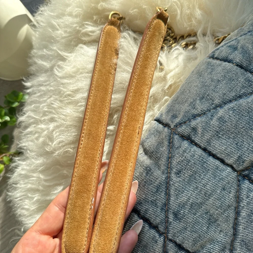 Yves Saint Laurent Blue Denim Quilted Shoulder Bag - Picture 5 of 7